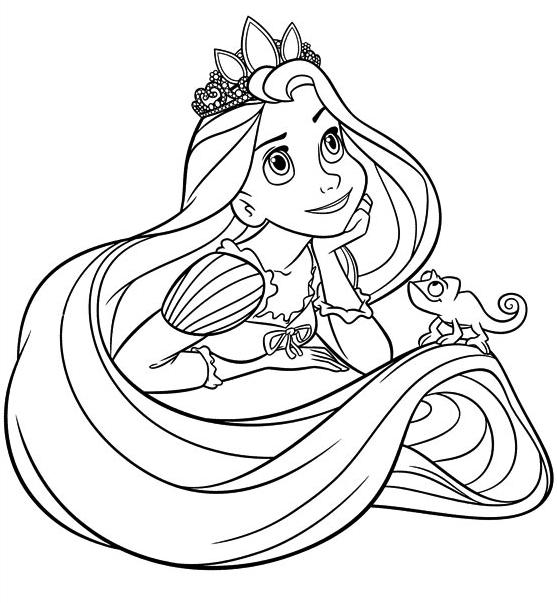 coloriage raiponce reve